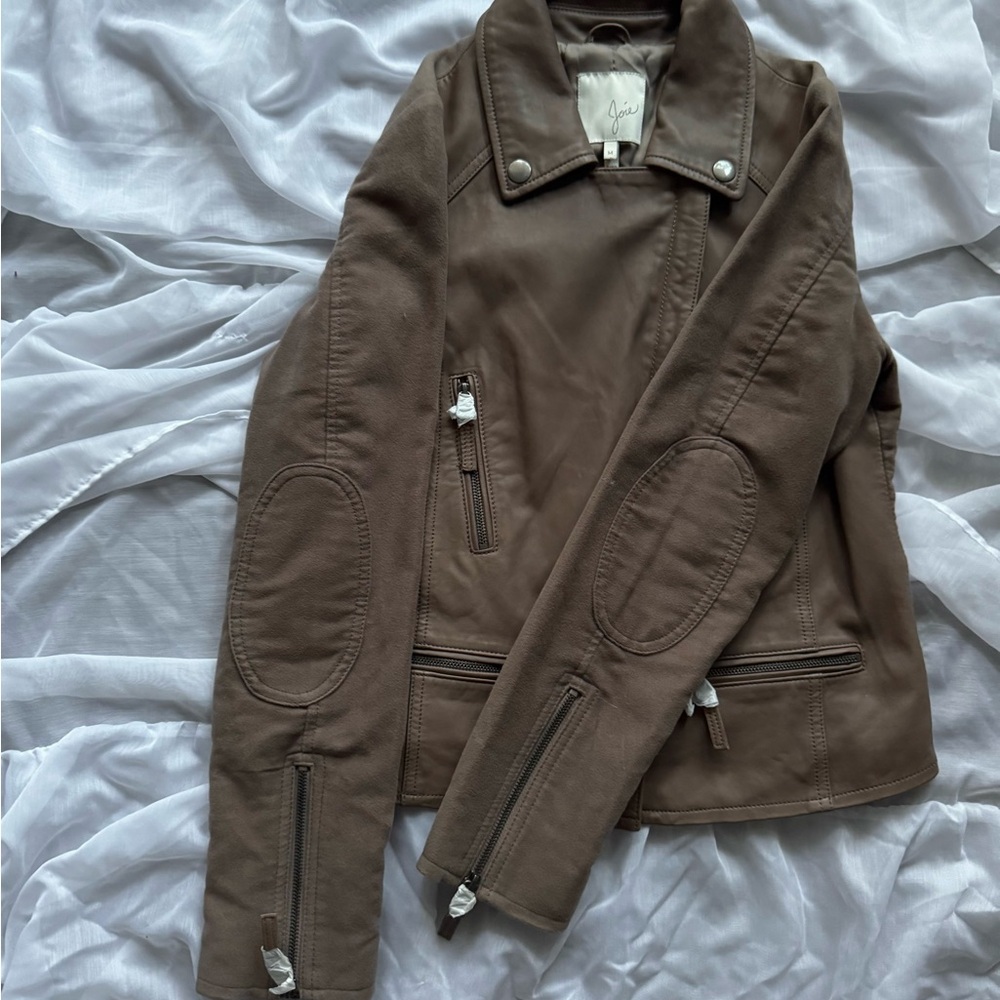 Joie Lambskin Leather Moto Jacket - Picture 6 of 15